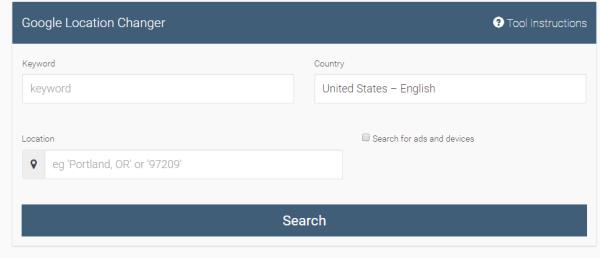 Google Location Changer (SERPs)