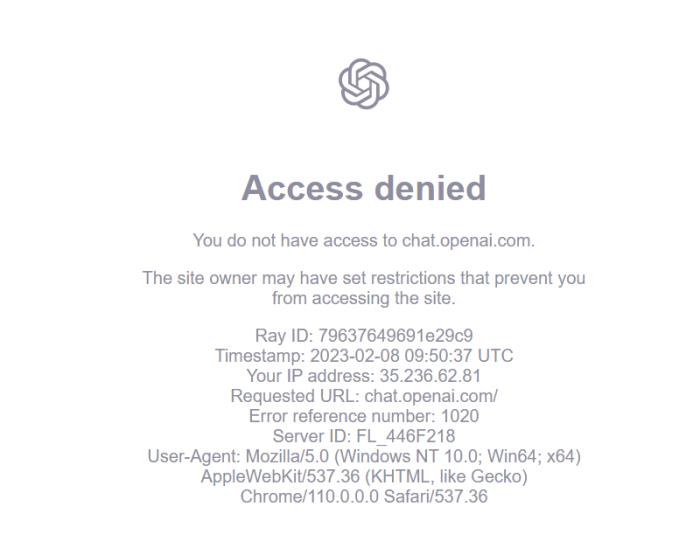 chatgpt Access denie