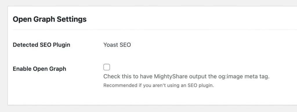MightyShare检测到SEO插件
