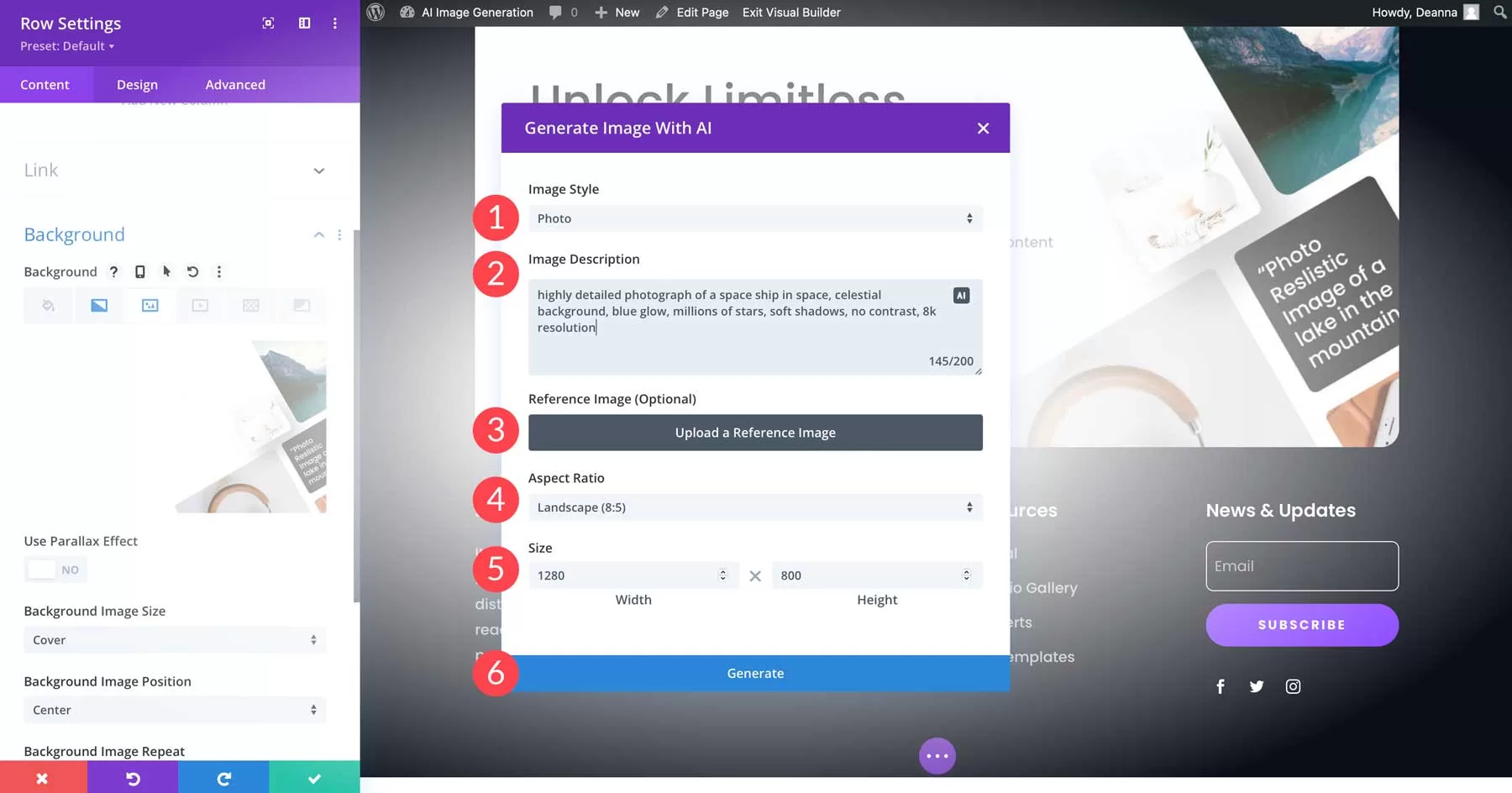 Divi AI 设置
