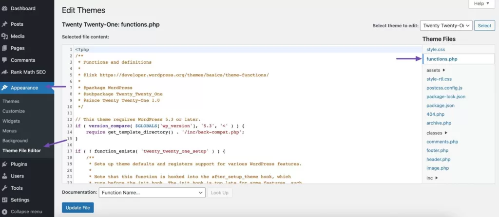 functions.php文件