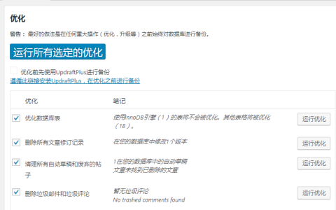 WP-Optimize-WordPress网站数据库清理优化插件