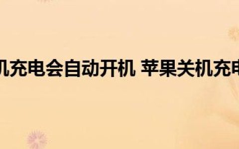 苹果手机关机充电自动开机(苹果手机为什么关机充电会自动开机)