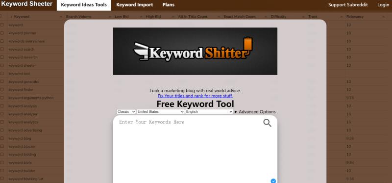Keyword Shitter