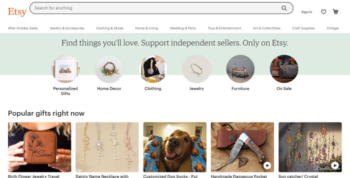 Etsy官网
