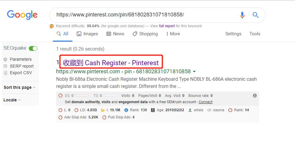 Pinterest收录变成中文的问题