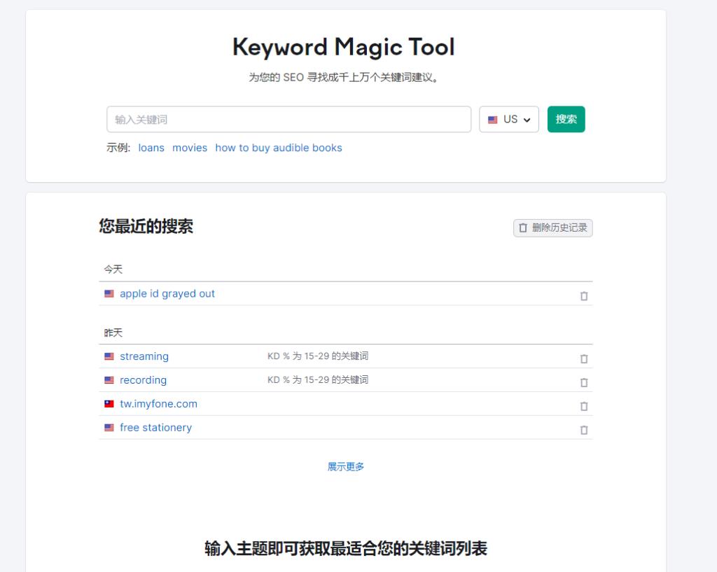 Keyword Overview Tool