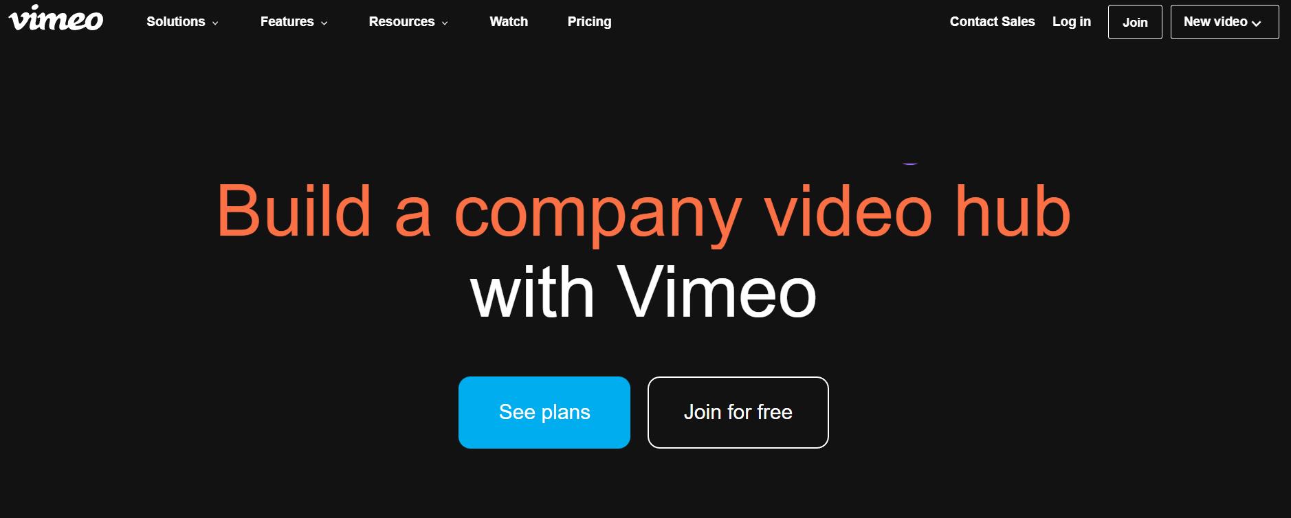 Vimeo官网截图