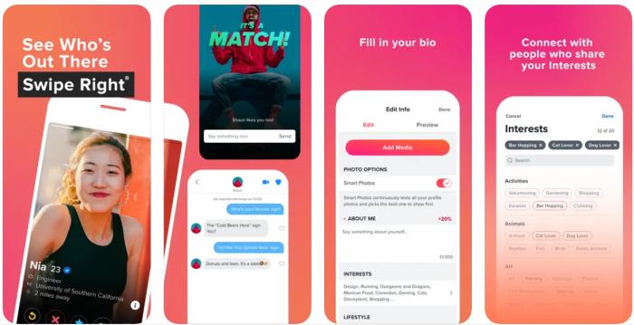tinder 软件截图