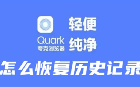 夸克浏览器如何恢复历史记录 夸克浏览器恢复历史记录操作方法